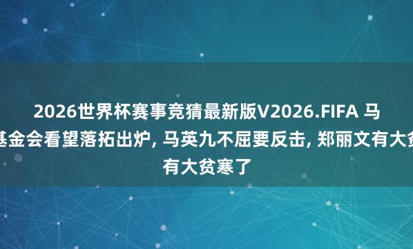 2026世界杯赛事竞猜最新版V2026.FIFA 马英九基金会看望落拓出炉, 马英九不屈要反击, 郑丽文有大贫寒了